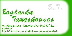boglarka tamaskovics business card